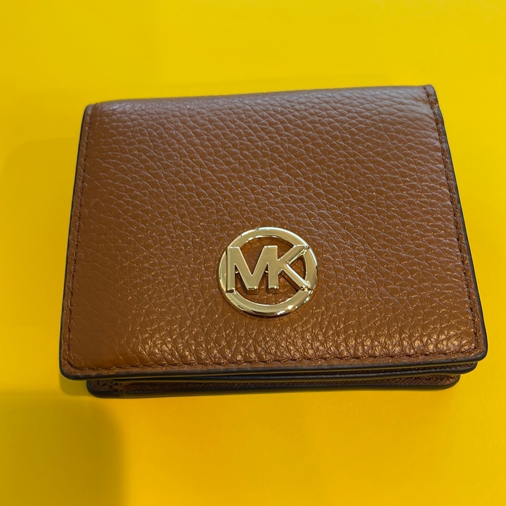 MK cognac wallet